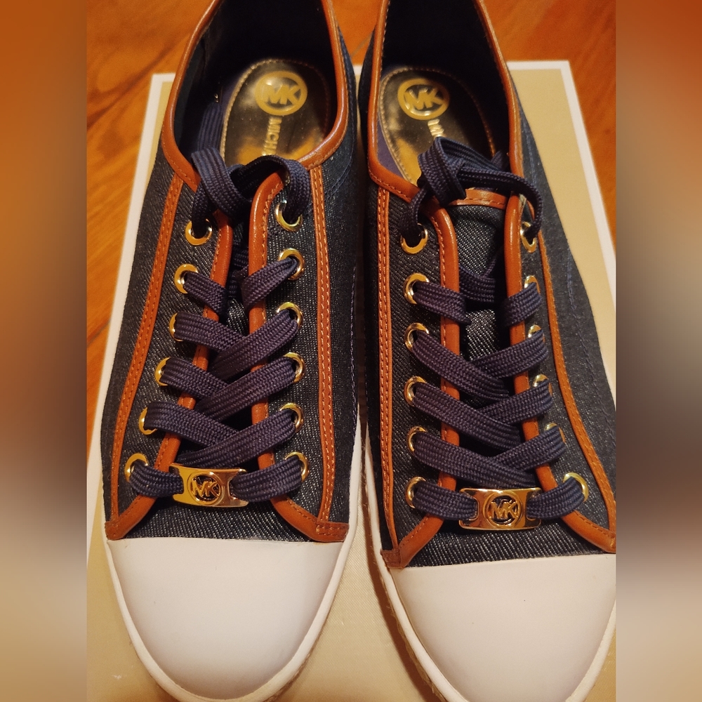 Michael Kors denim sneakers- size 10